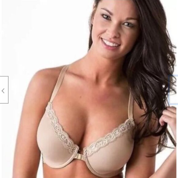 Natori Feather Front Close T-Back Bra Nude #735023 - Picture 2 of 2